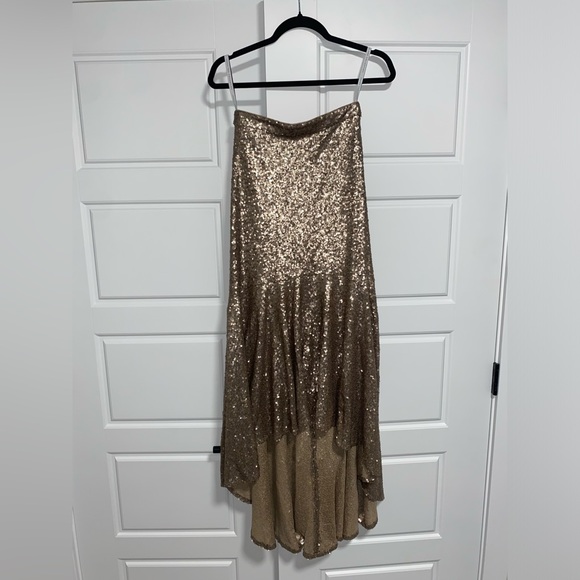 Jenny Yoo Cosmos Gold Sequin Skirt - Picture 3 of 5